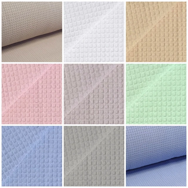 Waffelpiqué Stoff 100% Baumwolle Waffelpikee Waffelpique 240cm Breit Meterware