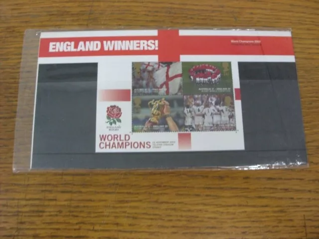 22/11/2003 Rugby Union: World Cup - Royal Mail England Winners! Presentation Pac