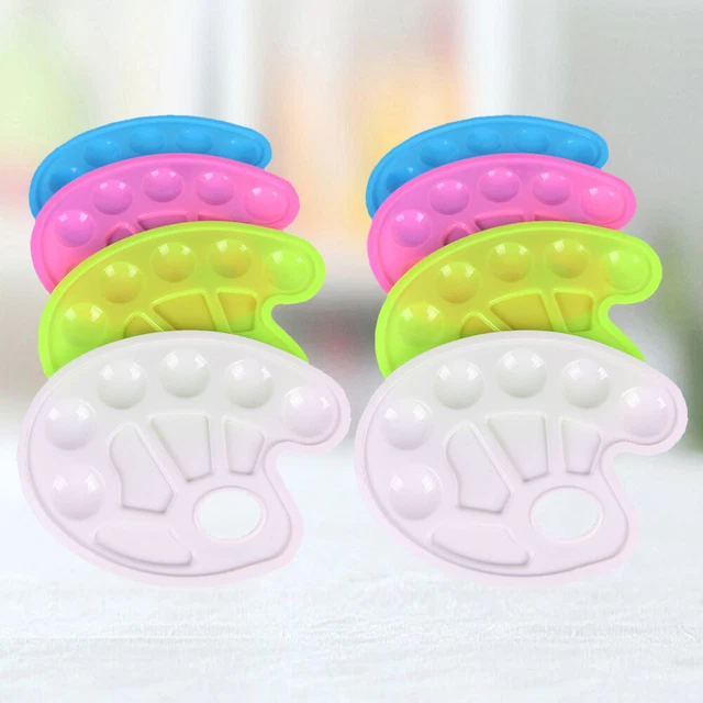 8 piezas Paletas Arte Color Soporte Color Pan Hágalo usted mismo Arte Pintura Entregas