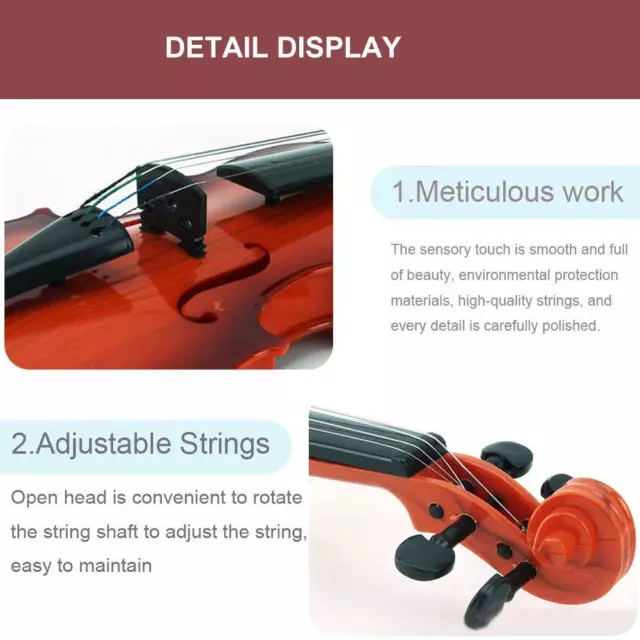 Acoustic Violin Toy Adjustable String Simulation Musical Instrument Kid Gifts 2