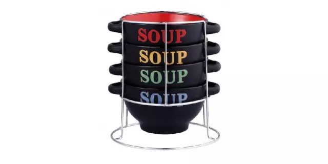 5tlg Suppenschalen Suppe Keramik Schalen 700 ml Suppenschüssel Dessertschale