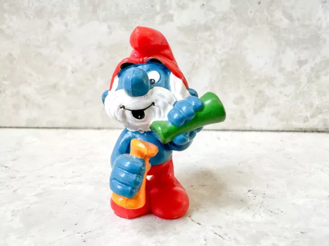 Puffo 20164 PAPA WITH POTIONS Smurf 1983 Peyo Schleich W. Berrie Co Hong Kong