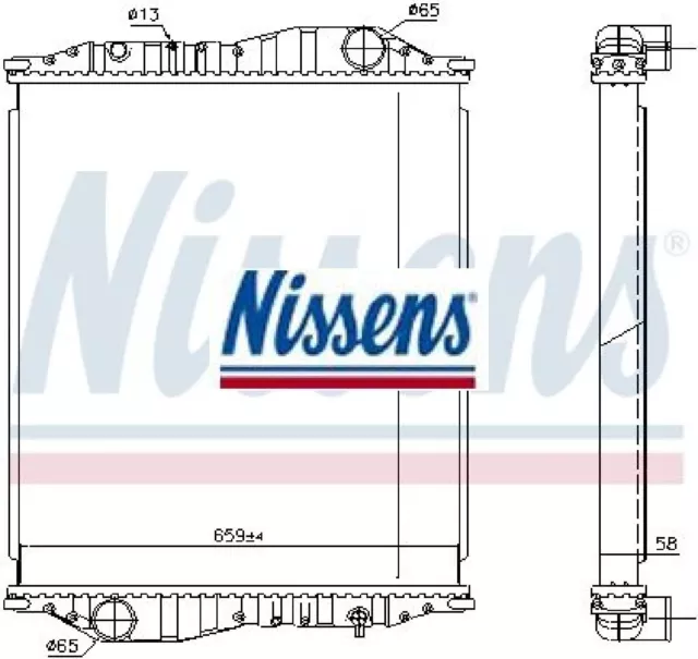 Nissens 69602A Kühler für Motorkühlung Motorkühler Autokühler Kühler