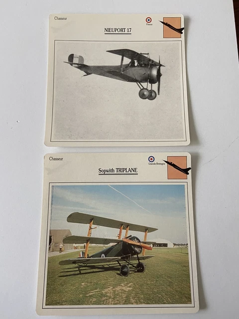 Cartes Collection Chasseur NIEUPORT 17 Et Sopwith TRIPLANE