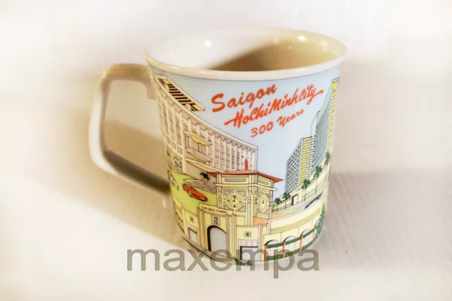 Mug Saigon Ho Chi Minh City 300 Years Stylish Fine Porcelain Cup Minh Longi