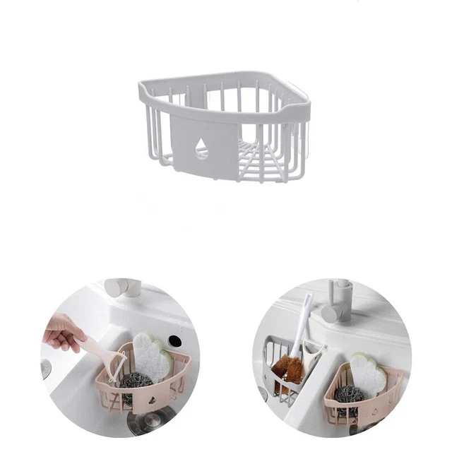 Soporte para artículos de tocador triángulo estante resistente al té montado en pared cocina de baño
