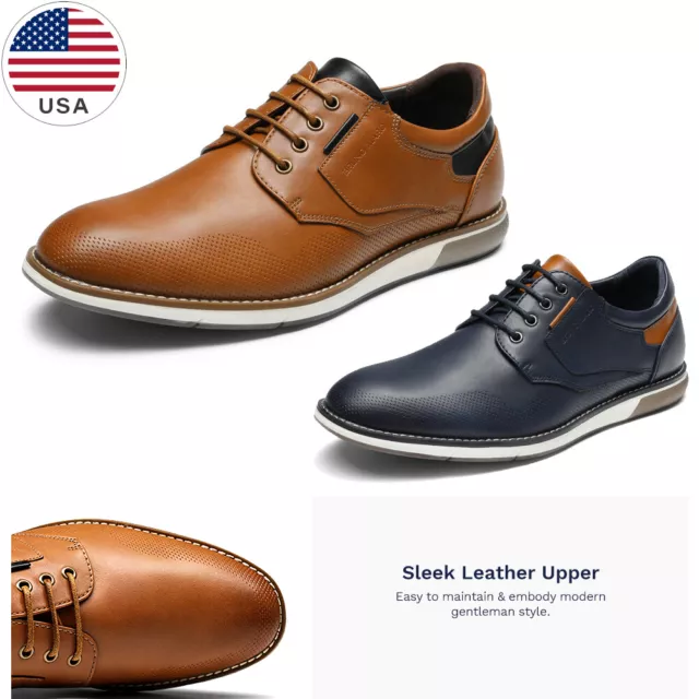 Men's Casual Dress Oxfords Shoes Formal Derby Lace-up Sneakers US Wide Size 8-13