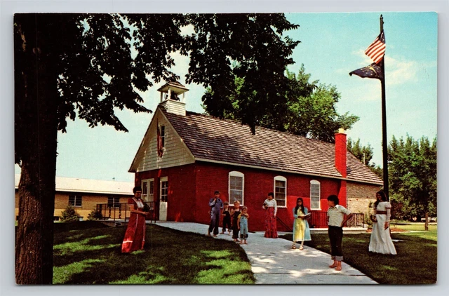 Hammond IN Indiana The Little Red School House Vintage Postcard View
