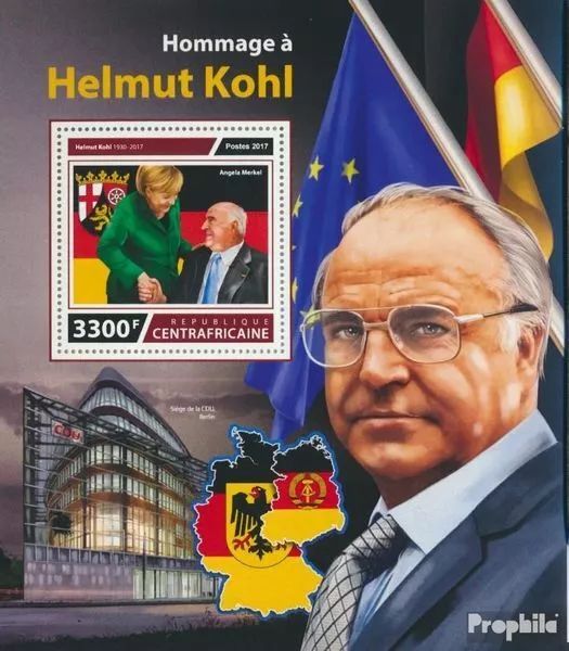 Briefmarken Zentralafrikanische Republik 2017 Mi Block 1663 postfrisch