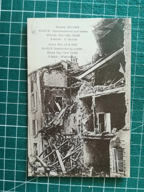 vc232 CPA WW1 Ruins - Nancy Big Street