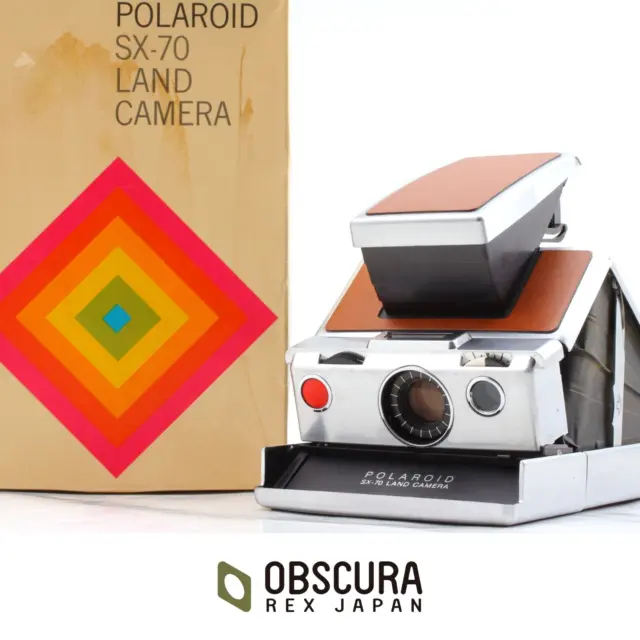 [AS IS Almost MINT Box] Polaroid SX-70 Brown Instant Land Film Camera From JAPAN
