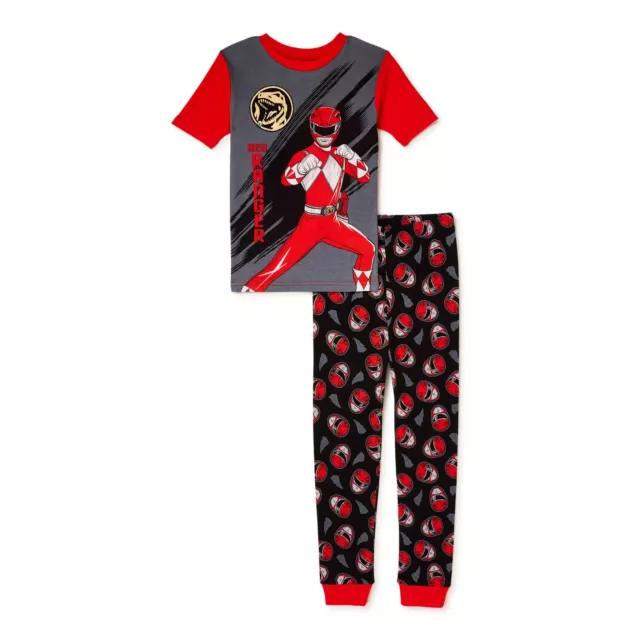 Power Rangers Boys' Short Sleeve Cotton Pajama Set Size 8 or 10 NWT