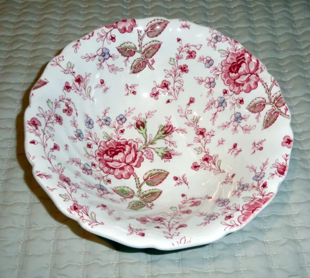 Johnson Brothers 'Rose Chintz' 8.25" Round Vegetable Serving Bowl