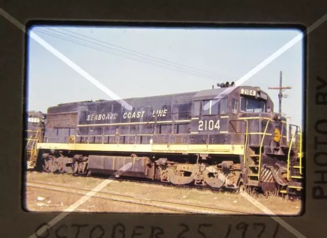Original '71 Ektachrome Slide SCL Seaboard Coast Line 2104 U25C      40A21