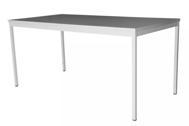 Büro-Schreibtisch, Stahl-Tisch, Arbeitstisch, Computertisch, 180x100cm lichtgrau