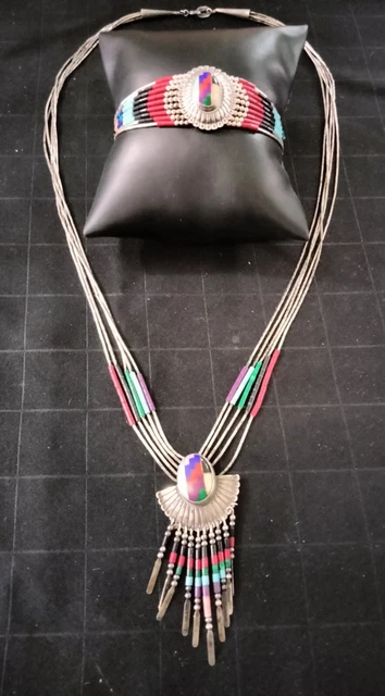 Fabulous Beaded Native American Matching Necklace & Bracelet