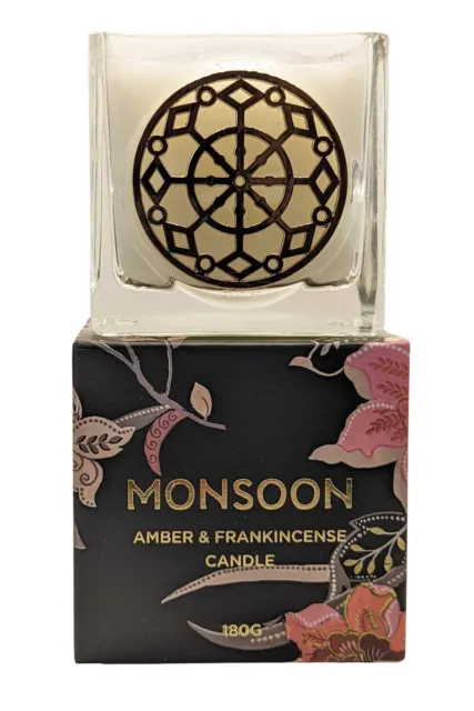 Monsoon Candle 180g Amber and Frankincense