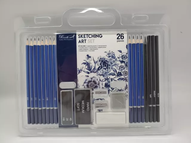 35 PIECE SKETCH and Drawing Art Set Pennelli Quality Artist Supplies $22.79  - PicClick