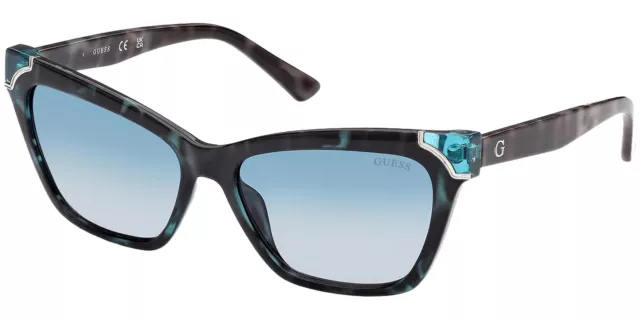 Guess Women's Grey Havana/Turquoise Cat Eye Sunglasses - GU7840 89W