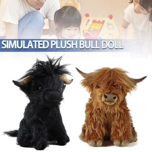 CUDDLY LIVING NATURE Highland Cow Soft Toy Kids Stuffed Teddy Plush