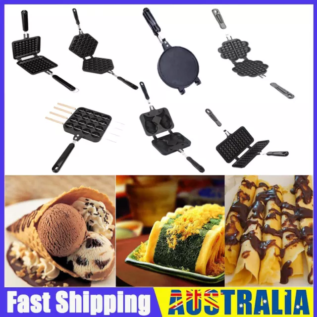 Portable Non-Stick Baking Egg Cake Maker Oven Waffle Pan Kitchen Baker Machine