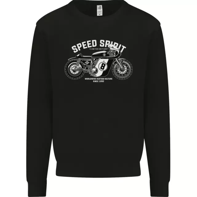 Felpa Maglione Kustom Kulture Cafe Racer Biker Moto da Uomo