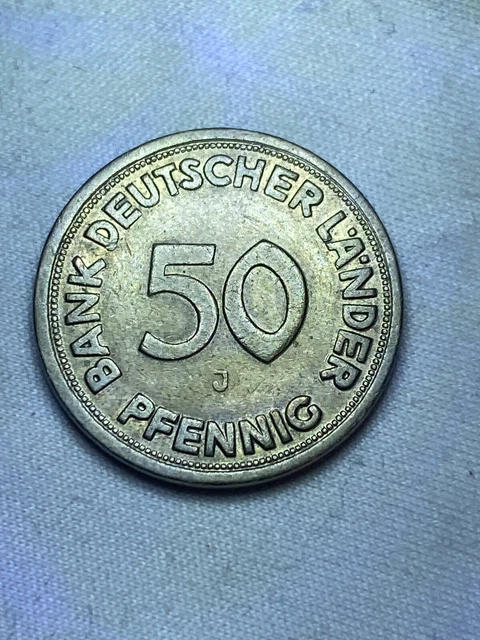 BANK DEUTSCHER LÄNDER 50 Pfennig J ohne Jahreszahl / Fehlprägung