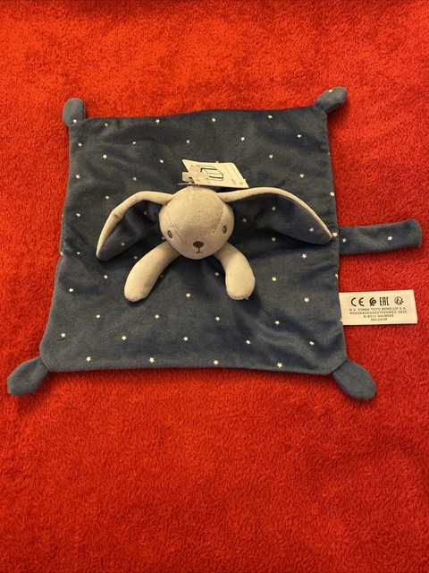 🇫🇷 Doudou Simba Toys Kiabi Lapin Bleu Etoile Blanche Tétine 100 % Neuf
