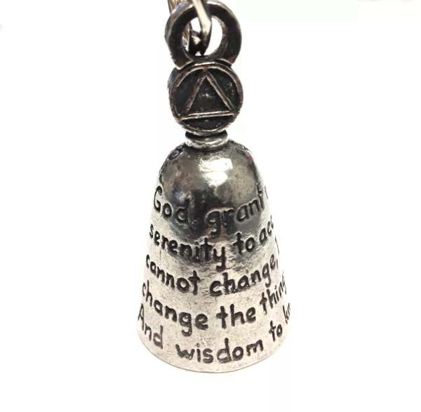 ALCOHOLICS ANONYMOUS SERENITY PRAYER AA  GUARDIAN BELL gremlin mod harley dyna