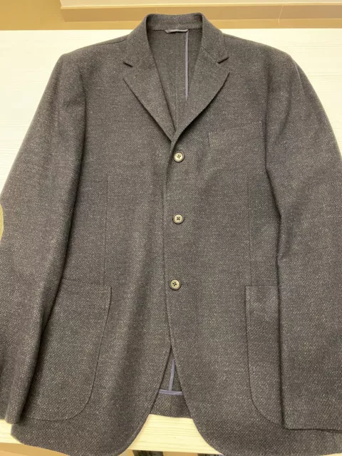 giacca uomo blazer Autunno Inverno Blu Brand 350 Taglia 52 Originale 100%