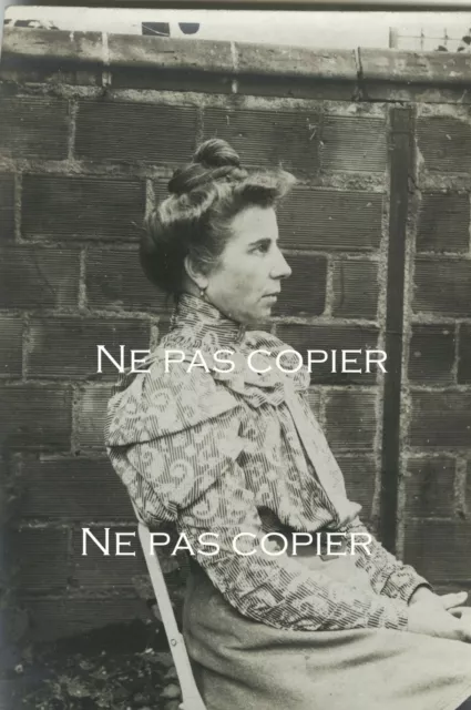 Portrait of WOMAN in the Garden Profile circa 1920