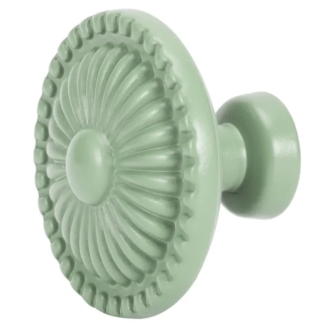(388 Green)4 Sets Zinc Alloy Handle Single Hole Round Doorknob For Wardrobe K OB