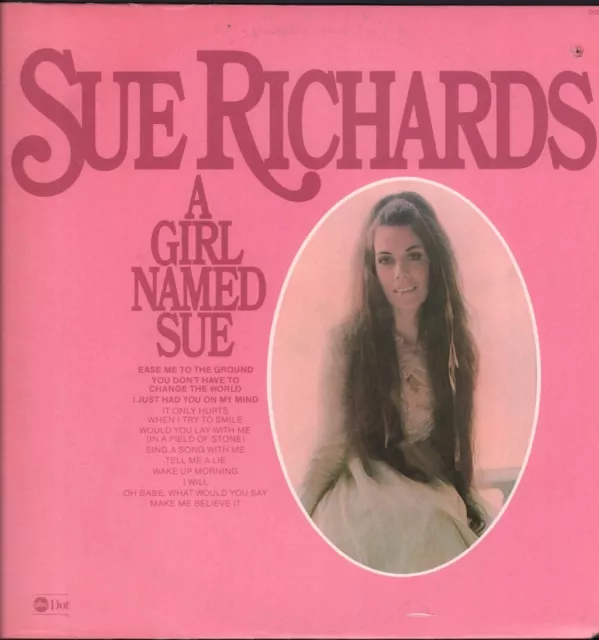 Sue Richards A Girl Named Sue LP vinyl USA Abc 1974 - sleeve has discoloration