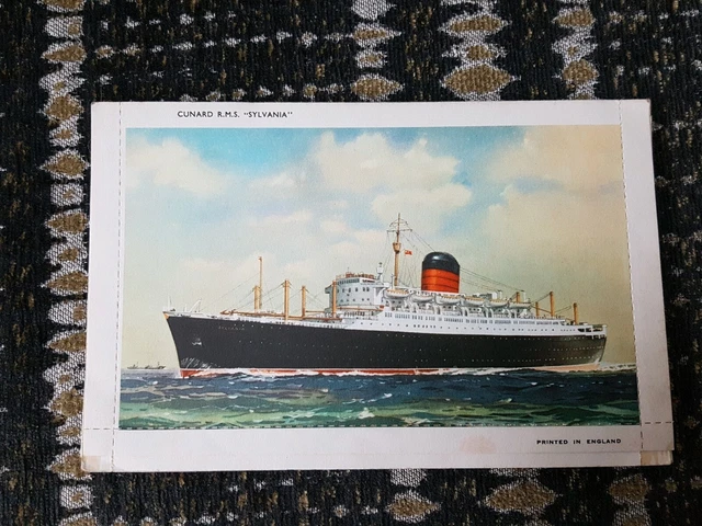 RMS SYLVANIA CUNARD LINE LETTER CARD 1960s
