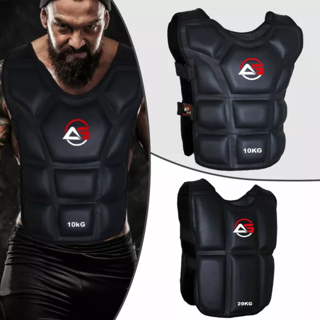 Weighted Vest 20KG 10KG Gym Running Fitness Sports Training Weight Loss Jacket