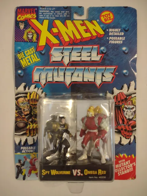Marvel X-Men Steel Mutants Spy Wolverine vs. Omega Red Die Cast - 1994 Toy Biz
