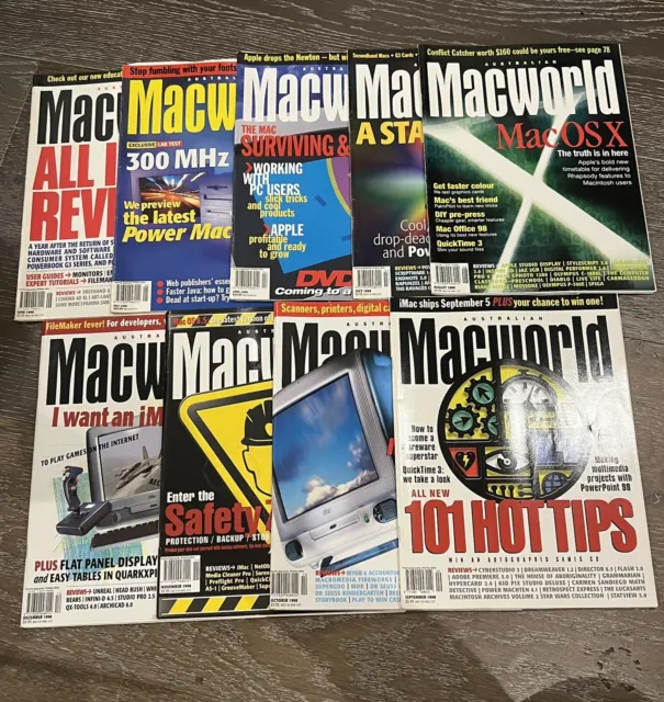 Lot Of 9 Australian MacWorld magazines 1998