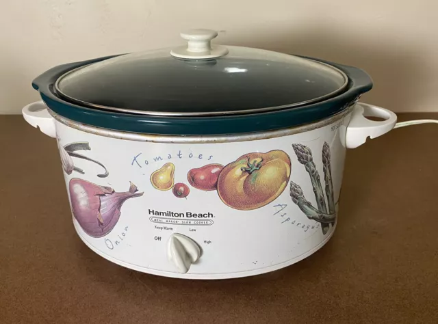 Vtg RARE Hamilton Beach 33575 Meal Maker Slow Cooker Pot 5.5 Quart Like Watcher