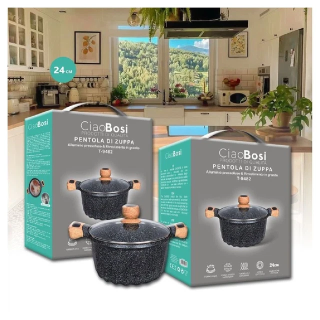 4BIG.fun Kazan - Pentola in Ghisa da 15 l Con Coperchio, per Wok, Barbecue e Campeggio, Tradizionale Asia Wok
