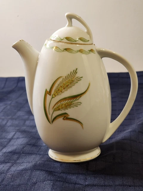 Vintage Ohata China Made In Occupied Japan Wheat Stems Teapot With Lid