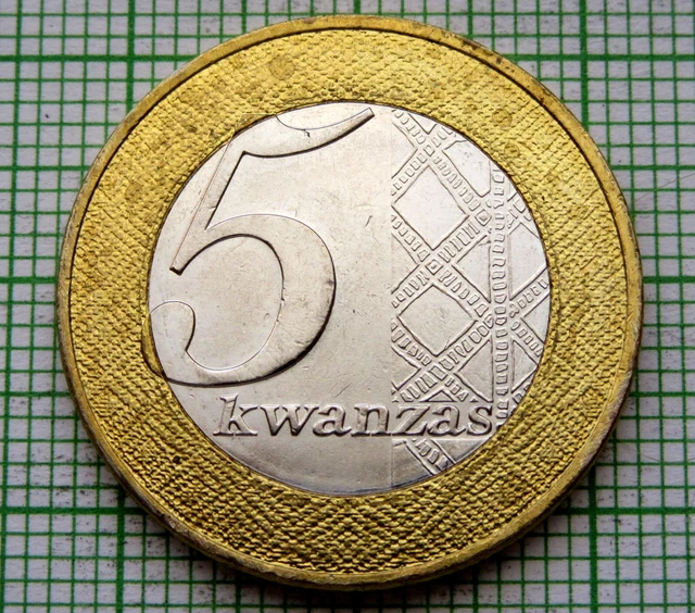 Angola 2012 5 Kwanzas, Bi-Metallic Unc