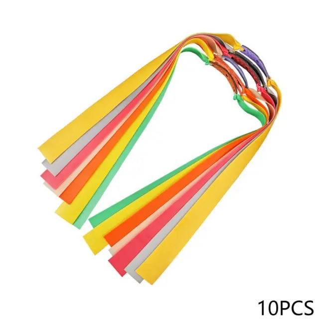 10X Flat Elastic Rubber Band Outdoor Slingshot Replacement Catapult Band S9A4