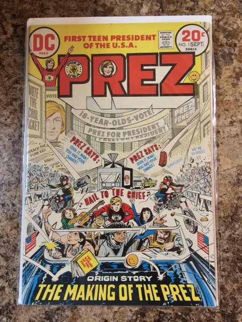 Prez #1 (1973) 1st Appearance & Origin Bronze Age DC Comics VF-NM