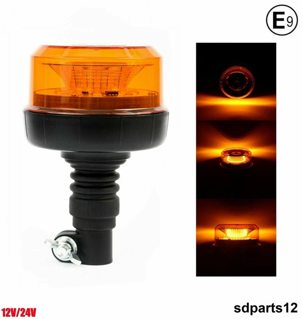 LAMPEGGIANTE GIROFARO A LED CON BASE MAGNETICA ANTIURTO 12/24V - Foto 12