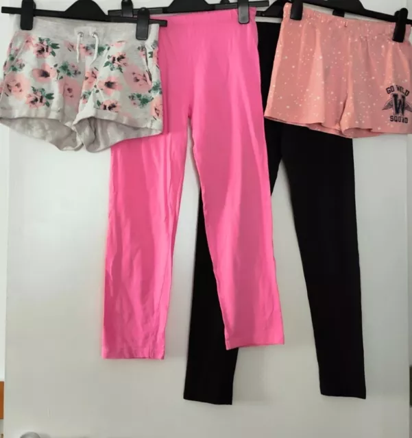 Girls Age 8-10 Years Bundle Leggings Shorts Pyjamas Cottons Primark