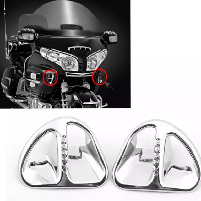 Chrome Fairing Air Intake Accents Fit For Honda Goldwing 1800 GL1800 2001-2011