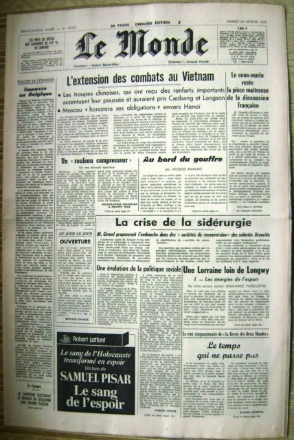 Le Monde du 24/2/1979: N°10597