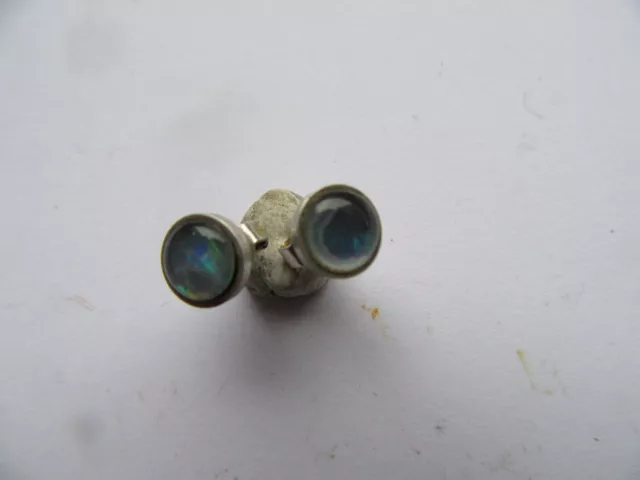 Schmuck, Ohrstecker, Opal Silber