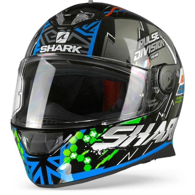 Shark Skwal 2 Noxxys Black Blue Green KBG Full Face Helmet
