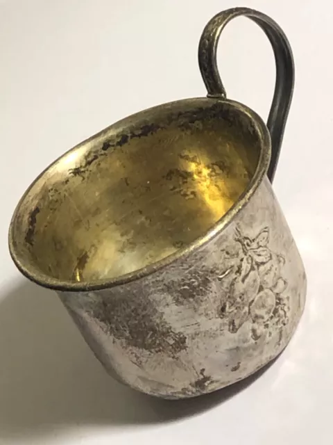 Old Webster sterling silver repousse oranges pattern baby cup DENTS 060623gAEZID